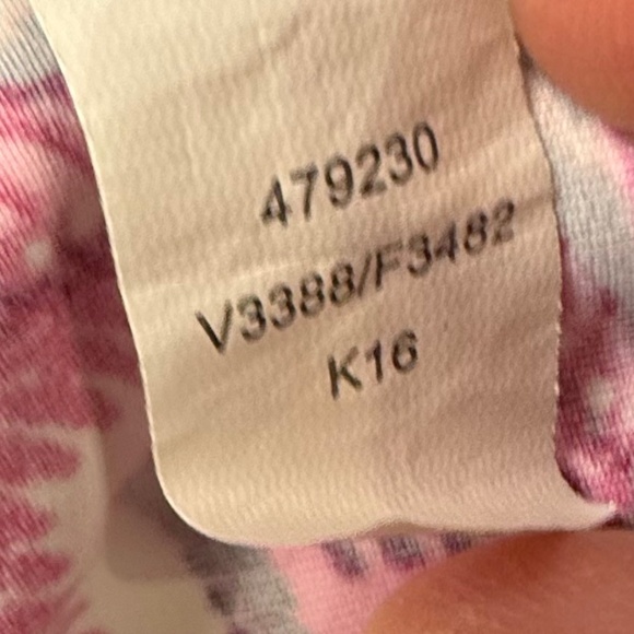 Lands End Women's Two-Piece Tankini Swimsuit, Pink/Black Top 12 Bottom 14 Summer - Picture 13 of 15